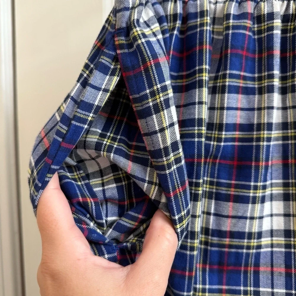 Polo Ralph Lauren Mens Size XL Sleepwear Blue Tartan Plaid Pajama Pants Lounge